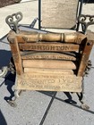 Antique Warranted Wood Clothes Wringer Vintage Hand Crank Wash Tool
