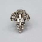 Art Deco Solid Stering Silver Tapered Baguette Paste Ornate Hair Comb Clip 13 2g