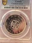 1964 Canada Confederation Pcgs Pl66 Gold Shield  1 Dollar Coin