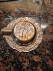 Silverplate Repousse Ashtray W  Raised Figural Center Scene  Ornate Scroll