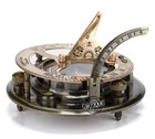 Vintage Brass Sundial Compass Nautical Sailor Pocket Marine Christmas Gift 4inch