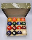 Mini Pool Table Billiard Ball Set     Billiards 16pc Ball Set triangle chalk     Nos