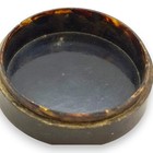 Antique 19thc French Faux Tortoiseshell  Snuff Box Miniature Under Glass Gilt Br