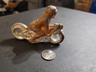 Vintage 1930s Barclay Manoil Soldier  With Goggles Motorcycle Toy  Rare