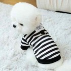 Autumn Winter Pet Cat Dog Clothing Stripes Hoodie Casual Clothing With Harness