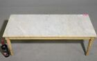 Louis Xvi Style White Marble Top Coffee Table