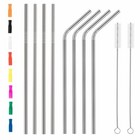 8x Drinking Straws Metal Reusable Stainless Steel 30 Oz Yeti Tumbler Clean Brush