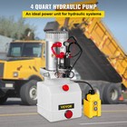 4 Quart Single Acting Hydraulic Pump Power Unit 12v Dump Trailer Plastic Tank
