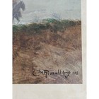 Vintage 1903 Charles M Russell Native American Horseback Warriors Art Print 14in