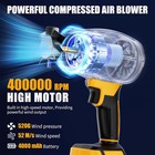 Portable Electric Cordless Leaf Blower     400000rpm Handheld Jet Blower With 4 0a