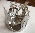 Yankee Candle Penguin Silver Star Large Jar Candle Holder Holiday Christmas New