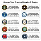 60 Return Address Labels Personalized Printed 3 4 X 2 1 4 Military Veteran