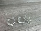 Vintage Lot Of 3 Unbranded Glass Shooter Shot Glasses Clear