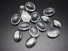 50 Transparent Clear Oval Dome Flatback Glass Cabochon 13x18mm