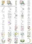 230 Cross Stitch Flowers Embroidery Machine Designs Collection Pes Usb