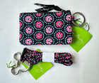 Vera Bradley Zip Id Case   Lanyard Disney Mickey Mouse Medallion Dots New
