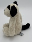 Jellycat Bashful Black   Cream White Dog Spot Puppy Plush Stuffed Animal Toy 12 