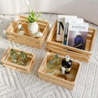 New Set Of 4 Large Wooden Storage Crates Rustic Pine Organizer Baskets
