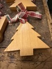 18 Vtg Rustic Primitive Holiday Ornament Set Handmade Wooden 7 Shapes