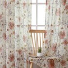 2 Panels Sheer Floral Curtains 84  Long Light Filtering Window Drapes Rod Pocket