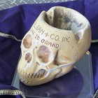 Alban And Co Chalkware Skull Doctor Ashtray