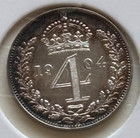 Unc Silver 1904 Maundy Set 1  2  3  4 Pence Great Britain United Kingdom Kevii