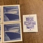 Set Of 4 Holland America Line Tiles Coasters Blue   White Ships 4  4 Cert Of Auth
