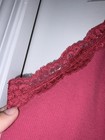 Faded Glory Women s Xl Red Ribbed Lace Trim Cotton Stretch Camisole Tank