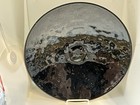 Vintage Murano Yalos Casa Italy Art Glass Black Aventurine Centerpiece Bowl
