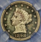 1898 Gold  2 50 Liberty Quarter Eagle Ngc Pf 61 Cameo Vault Box Premier Cac