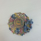 Vintage Round Shaped Pin Cushion  Needle Rest Crochet And Ribbon Sewing Hat