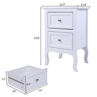 Set Of 2 Nightstands White Bedroom Night Table End Side Table With 2 Drawers