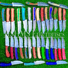 Lot Of 50 8 Inch Handmade Damascus Steel Skiner Knife  usa Tariff Free 