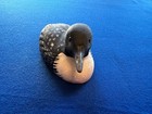 1986 Wood-look Hand Painted Common Loon Resin Duck Decoy Signed By Artist  7 