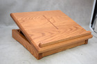 Lightly Used Oak Wood Missal Stand  Book Stand  Adjustable  cu764  Chalice Co
