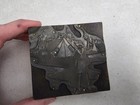 Vintage Letterpress Printing Block Boy Scouts Camping Tents Trees Woods