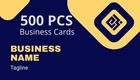 500 Pcs Business Cards full Color professional Design fast Turnaround