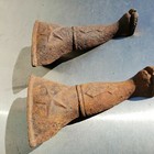 Antique Cast Iron Stove Legs  pair  For Projects
