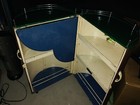 Vtg Rare Cart Dry Bar Trolley Serve Drink Tray Rails Roll Storage Flip Up  Tray