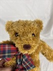 Vintage Avon Teddy Bear Plush Giggles Sleeps 1996 Works Plaid Bow