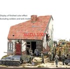 1 35 Handmade Wooden Building Model Kits Ruins House Diorama Scene Unpainted Diy