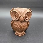 Hand Carved Wood Owl Figurine Handmade Vintage Wooden Figurine 5 25 