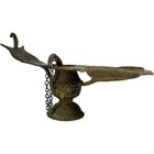 Antique Indian Hindu Bronze Changalvetta Ritual Oil Lamp 19th Century
