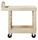 Rubbermaid Commercial Flat Shelf Utility Cart Two-shelf Beige  31 x17 x35 