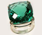 Vintage 31ct Green Amethyst Poland ring  Celtic Warrior Farmer Storm Locust Gem