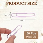50 Pcs Pin Shape Paper Clip   2 X 0 4  Large Pin Paper Clip  Pastel Purple