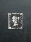 Queen Victoria Gb Penny Black Sg 1 Pl 2 Used Black Mx 4 Clear Margins Quality Vf