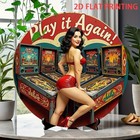 2d Flat vintage Pinball Machine Tin Metal Signs Home D  cor 8x8 Retro Arcade With