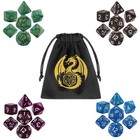 28 Pcs Polyhedral Rpg Dice Sets With Pouches For Dungeons Dragons Rpg Accessory