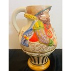 Vintage Gerz W  Germany German Beer Pitcher Stein Figurine W reiner Wein Proverb